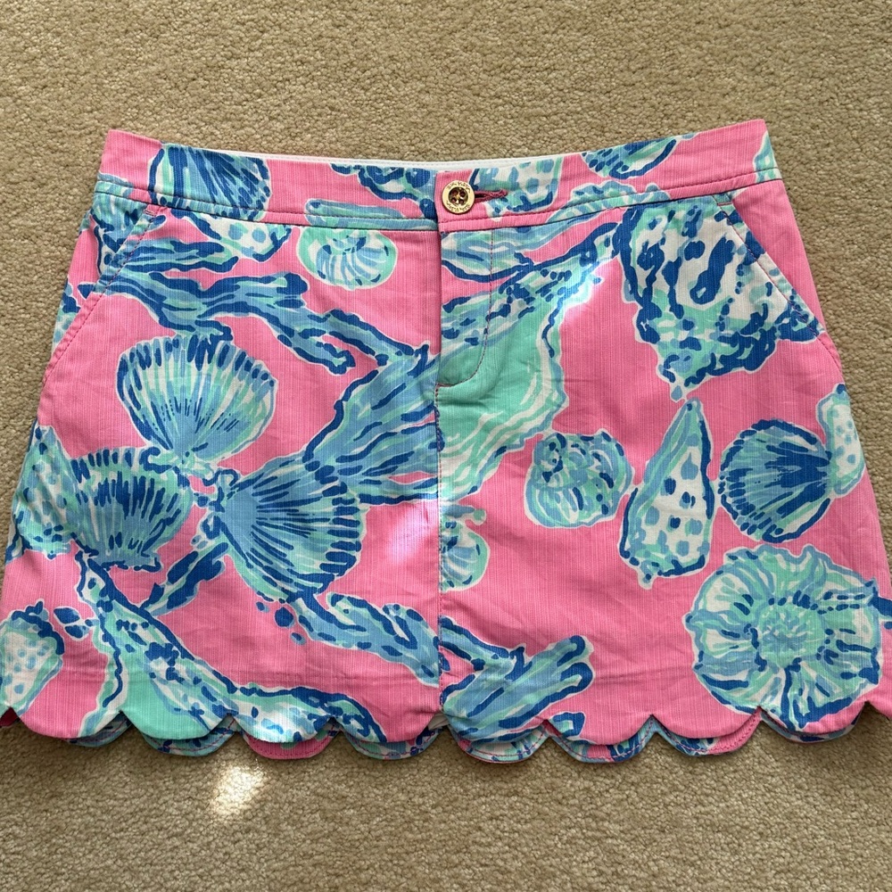 Lilly Pulitzer Scalloped Hem Colette Skort, Size 4